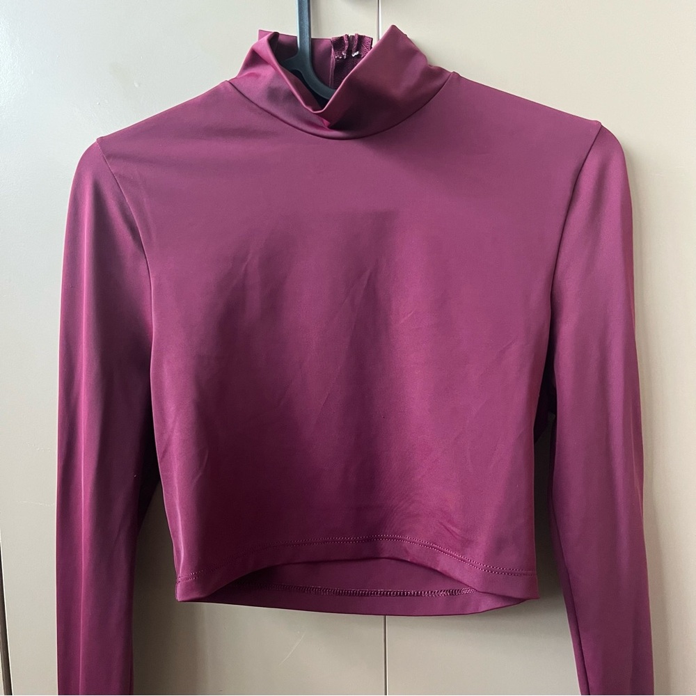 Balera Dance Mock Neck Crop Top